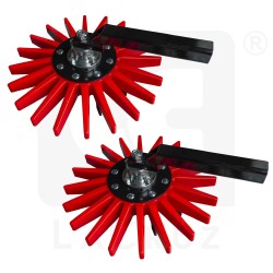 INTCSA54R - Pair of Ø 54 cm finger hoes red type